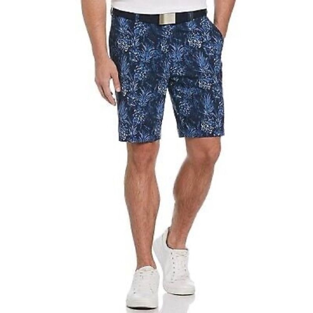 Jack Nicklaus Men's Printed Golf Shorts 9" - Pineapple Navy 36
